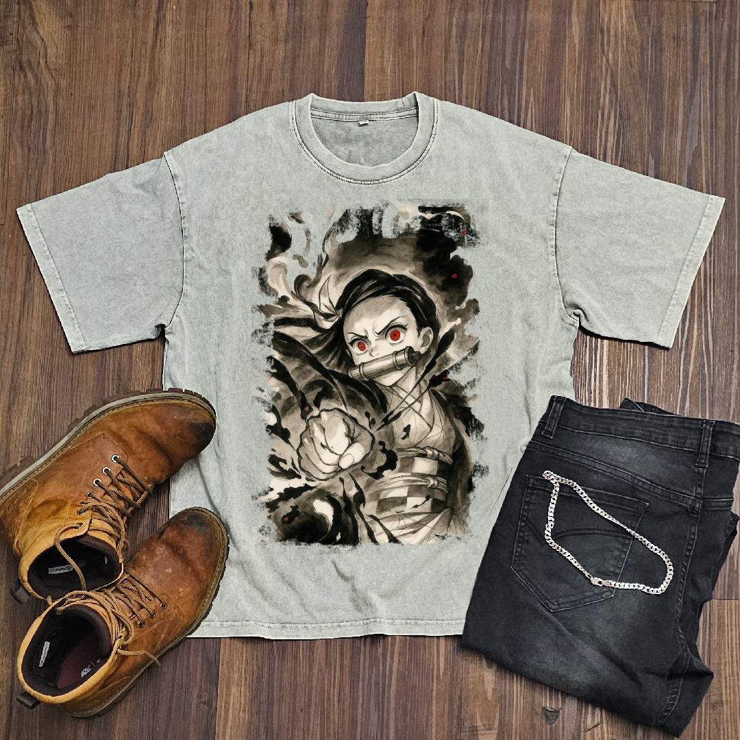 Nezuko Vintage V2 Washed Tee | Demon Slayer
