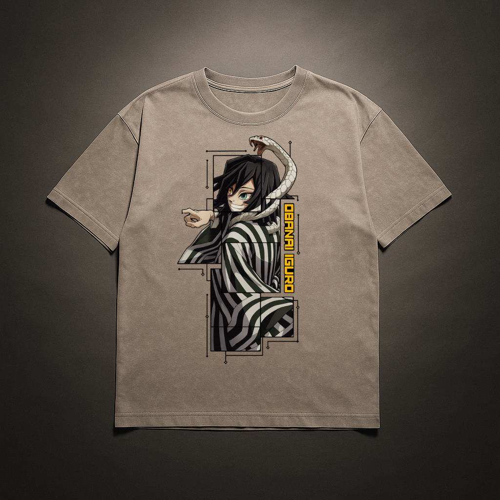 Obanai Digital Frame Washed Tee | Demon Slayer