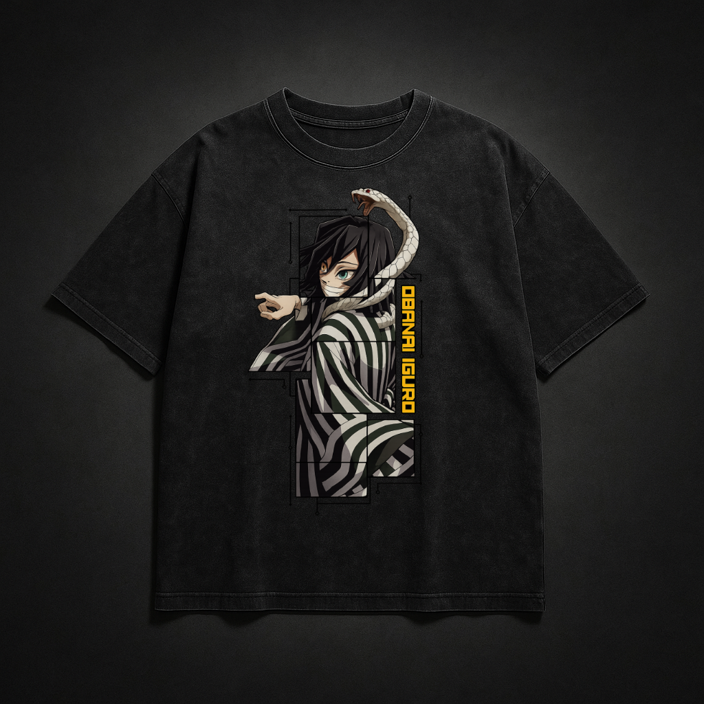 Obanai Digital Frame Washed Tee | Demon Slayer