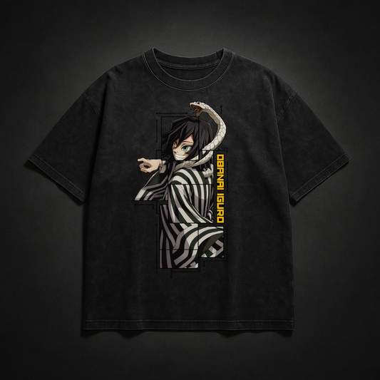 Obanai Digital Frame Washed Tee | Demon Slayer