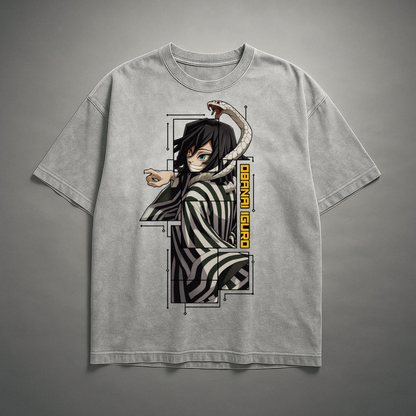 Obanai Digital Frame Washed Tee | Demon Slayer