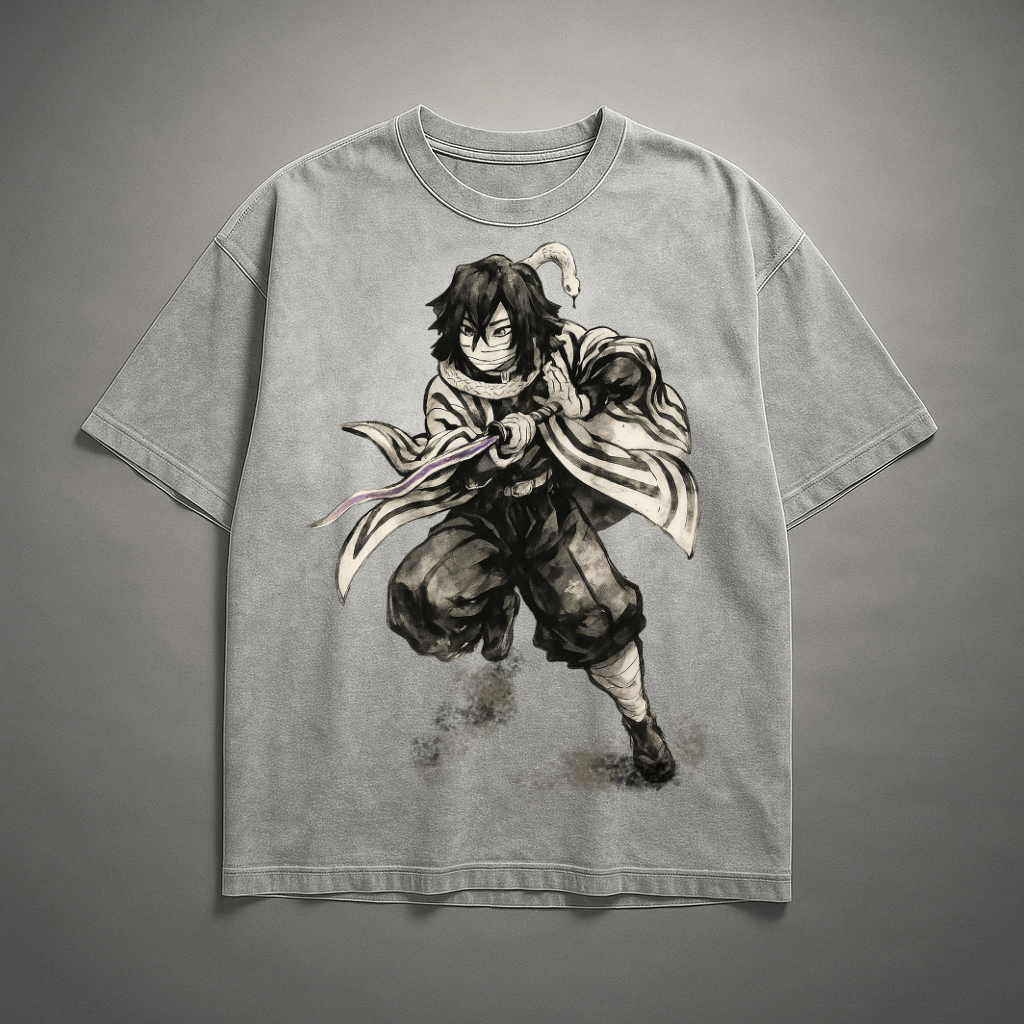 Obanai Vintage V1 Washed Tee | Demon Slayer