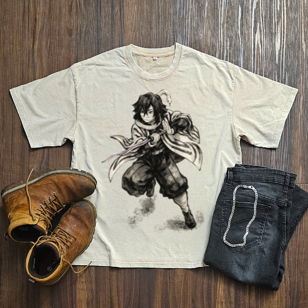 Obanai Vintage V1 Washed Tee | Demon Slayer