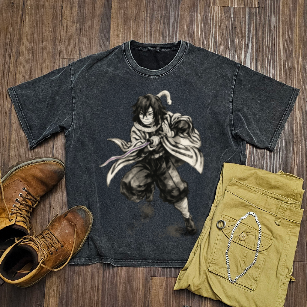 Obanai Vintage V1 Washed Tee | Demon Slayer
