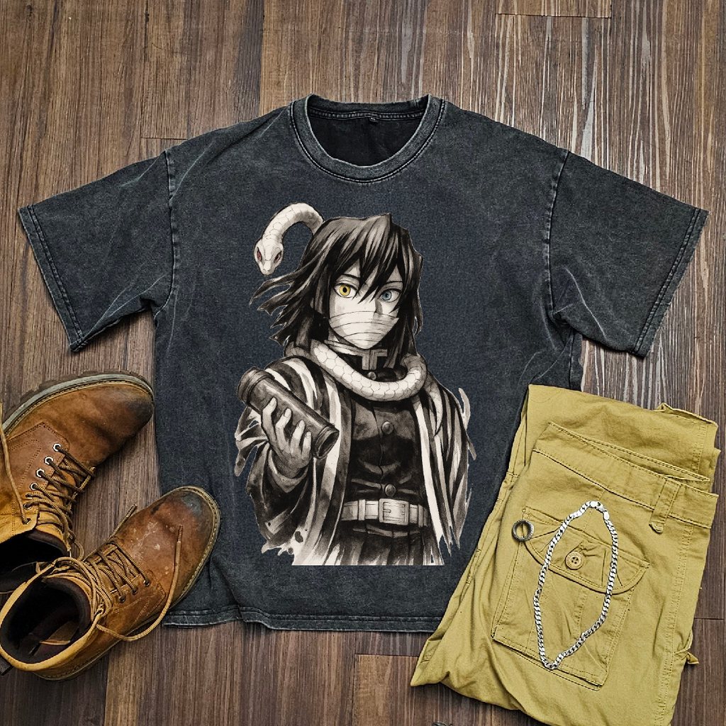 Obanai Vintage V2 Washed Tee | Demon Slayer