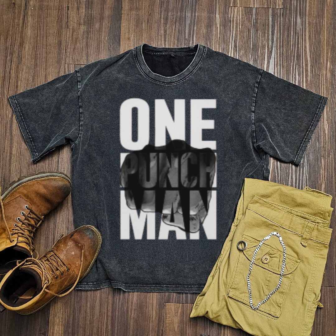One Punch Man Washed Tee