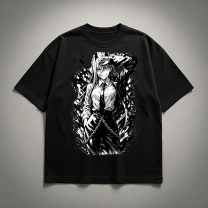Power V1 Oversized T-shirt | Chainsaw Man