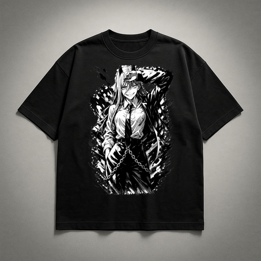 Power V1 Oversized T-shirt | Chainsaw Man