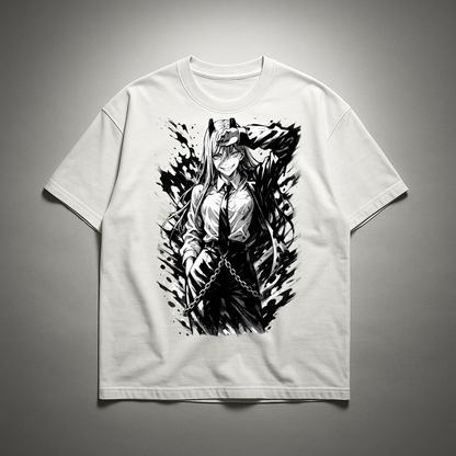 Power V1 Oversized T-shirt | Chainsaw Man