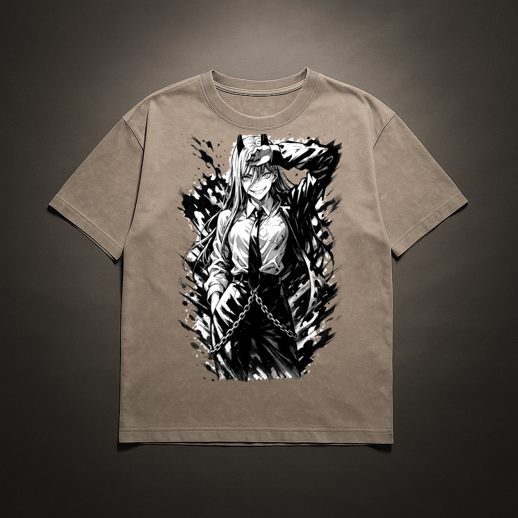 Power V1 Washed Tee | Chainsaw Man