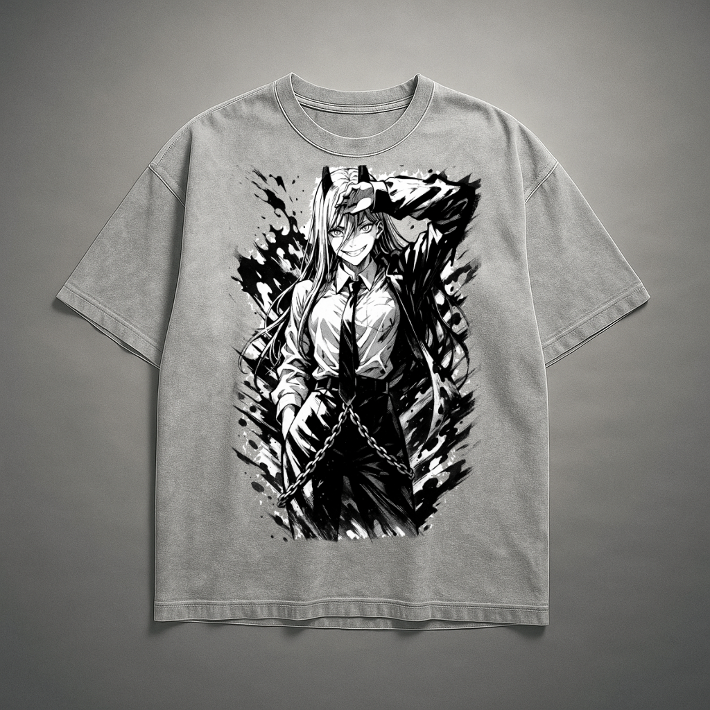 Power V1 Washed Tee | Chainsaw Man