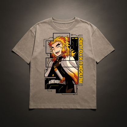 Rengoku Digital Frame Washed Tee | Demon Slayer