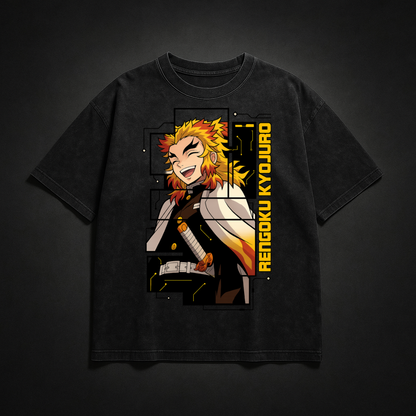 Rengoku Digital Frame Washed Tee | Demon Slayer