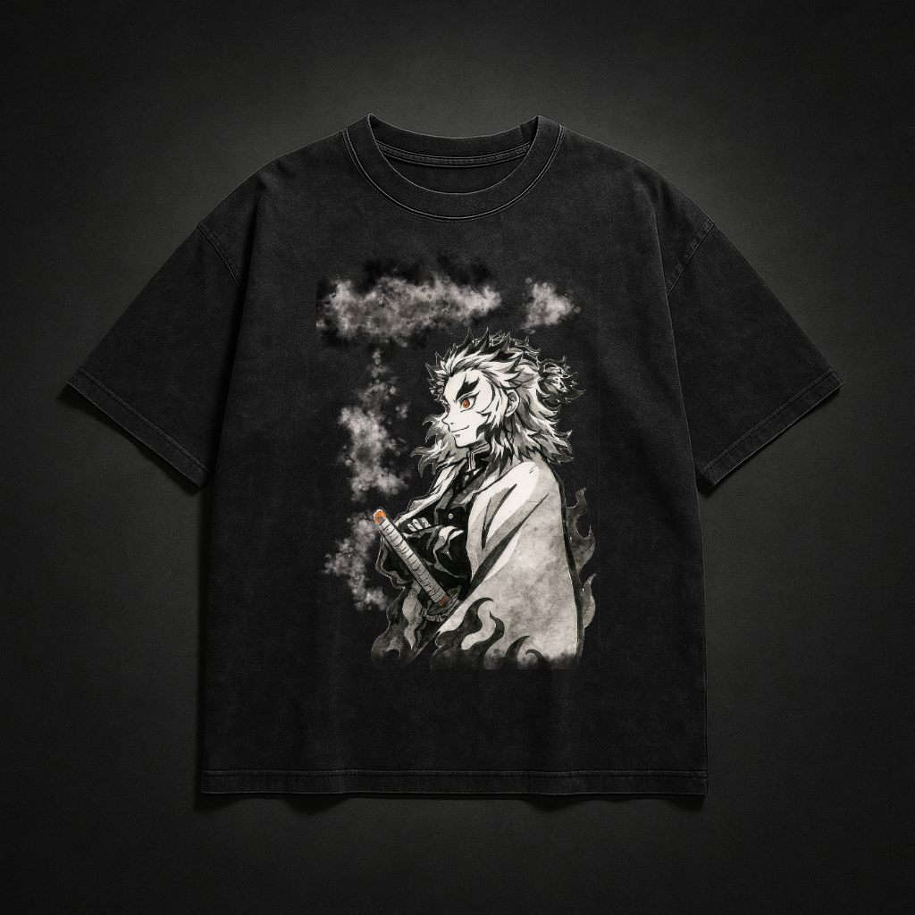 Rengoku Vintage V1 Washed Tee | Demon Slayer