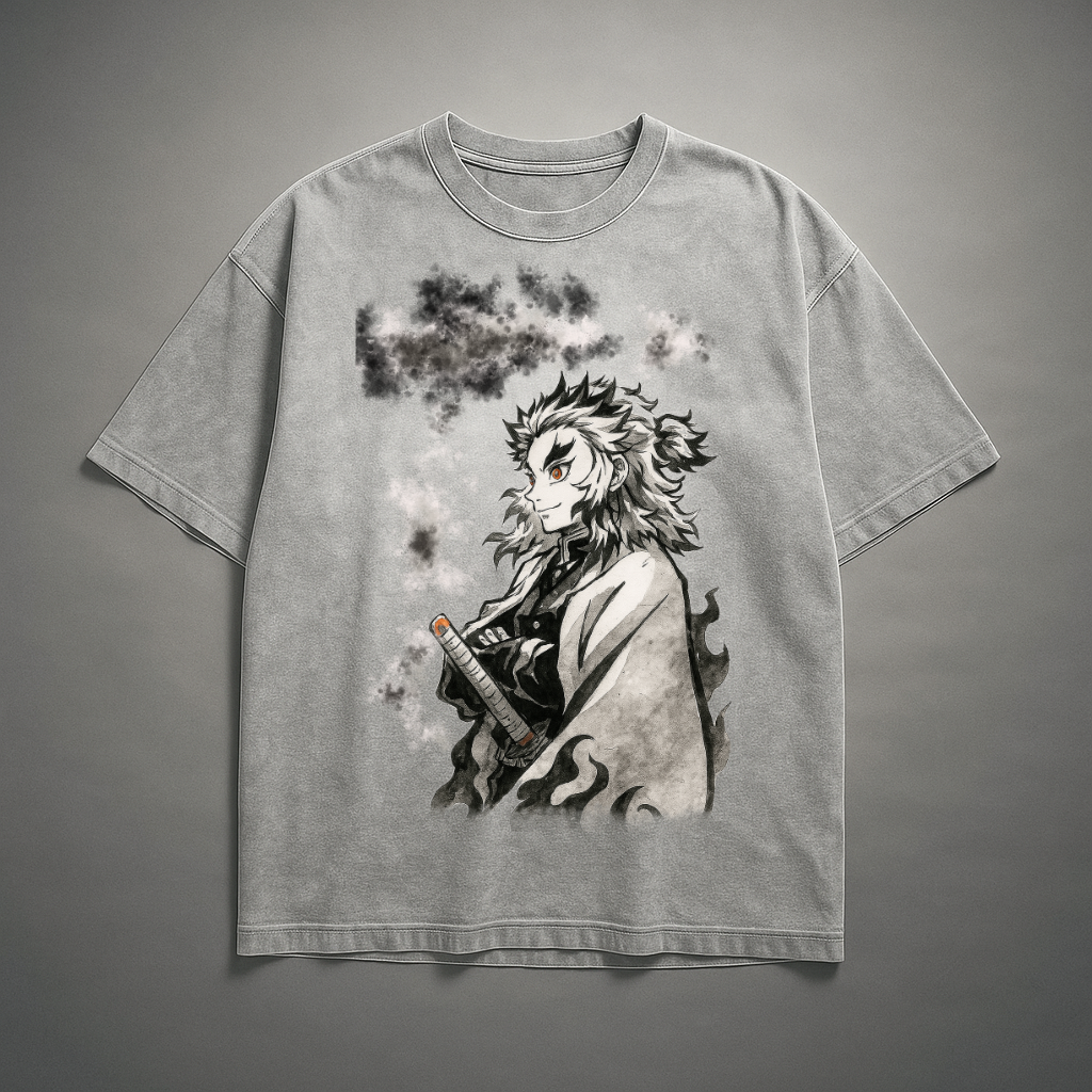 Rengoku Vintage V1 Washed Tee | Demon Slayer