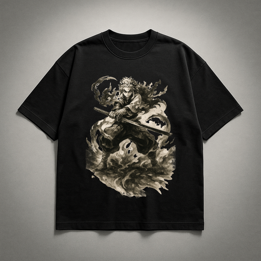 Rengoku Vintage V2 Oversized T-shirt | Demon Slayer