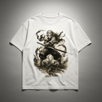 Rengoku Vintage V2 Oversized T-shirt | Demon Slayer
