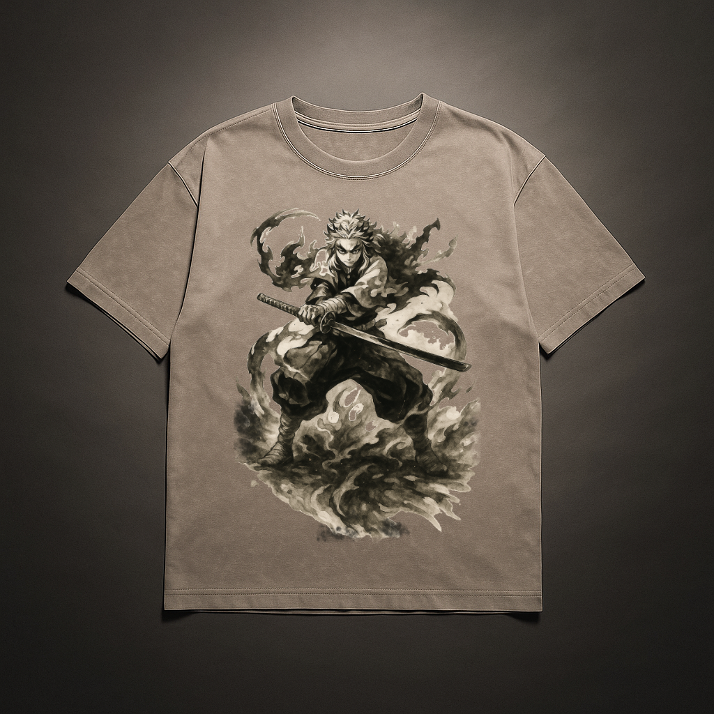 Rengoku Vintage V2 Washed Tee | Demon Slayer