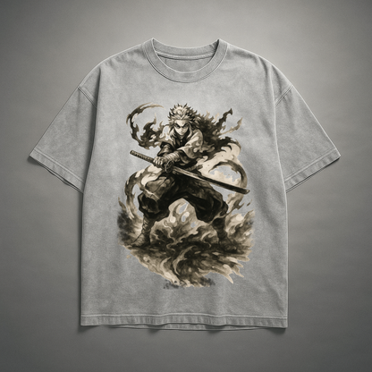 Rengoku Vintage V2 Washed Tee | Demon Slayer