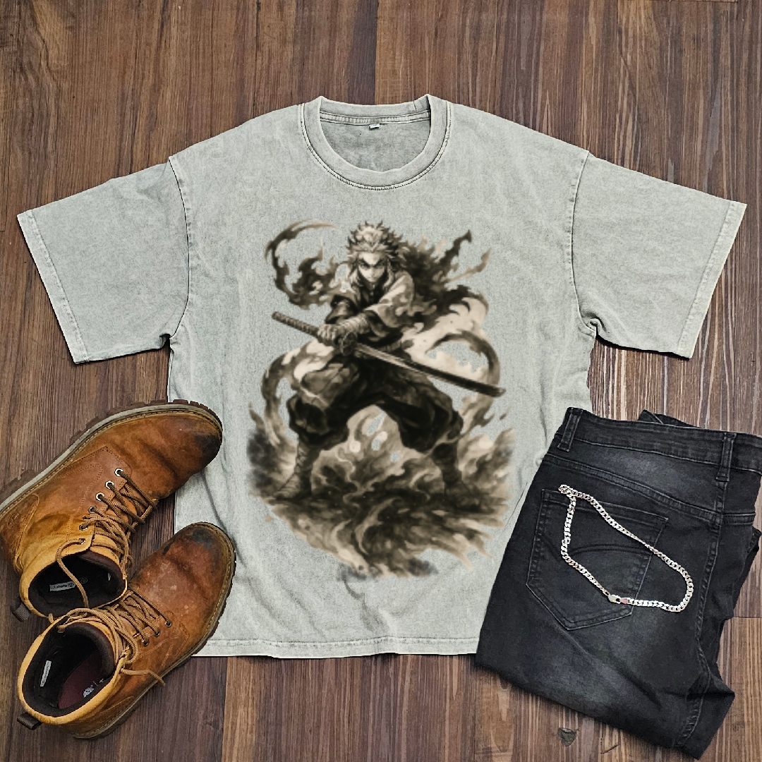 Rengoku Vintage V2 Washed Tee | Demon Slayer