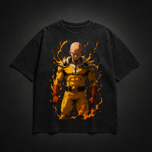 Saitama V1 Washed Tee | One Punch Man