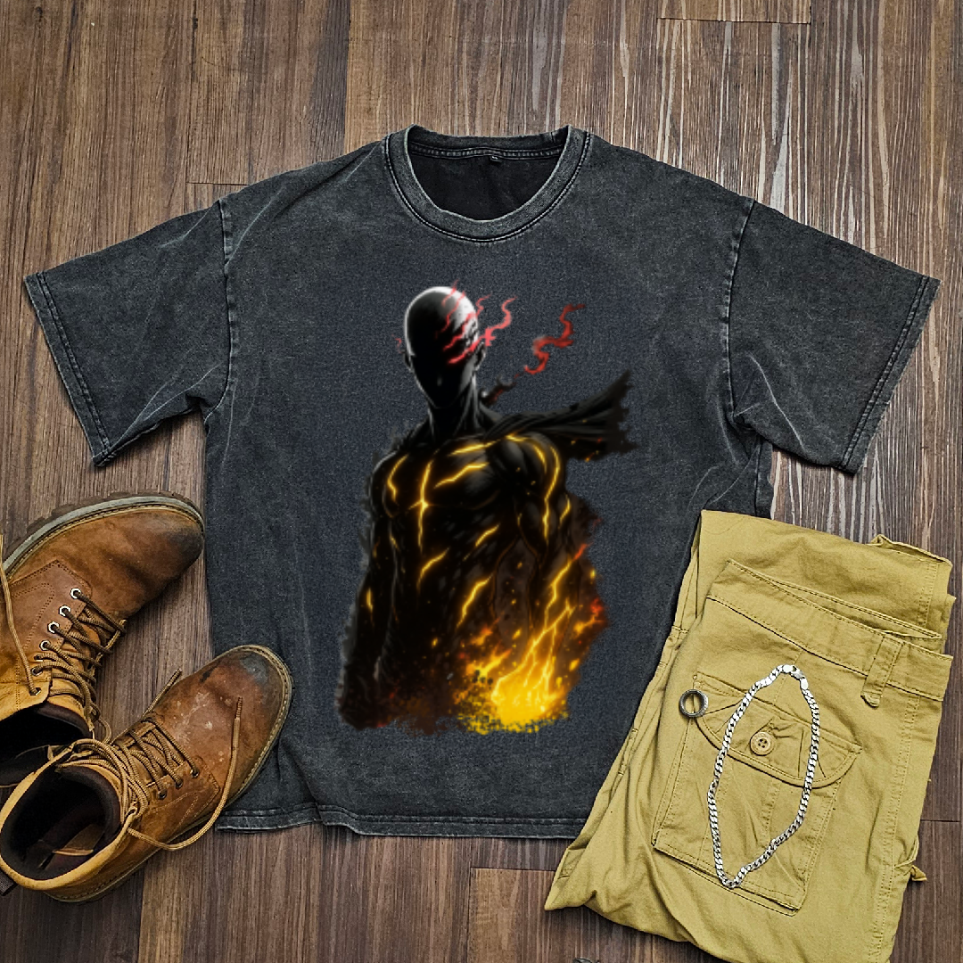 Saitama V2 Washed Tee | One Punch Man