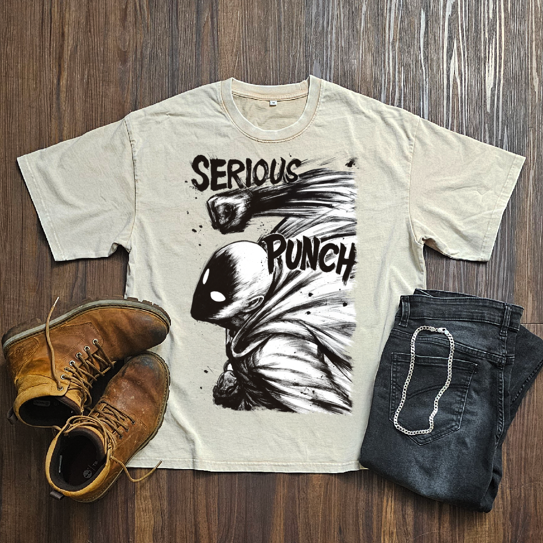 Saitama V3 Washed Tee | One Punch Man