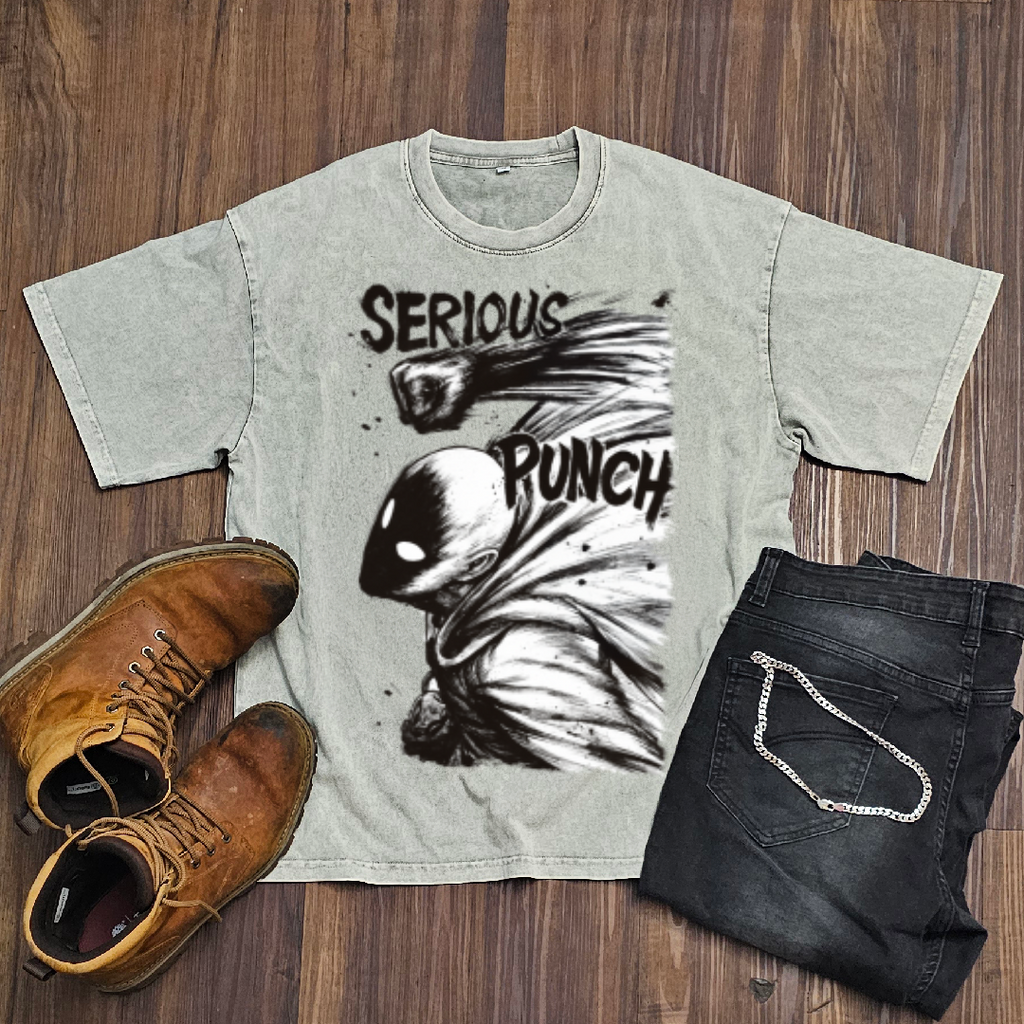 Saitama V3 Washed Tee | One Punch Man