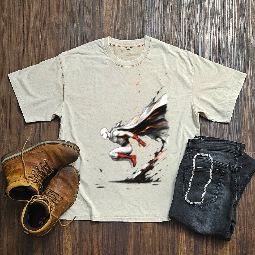 Saitama V5 Washed Tee | One Punch Man