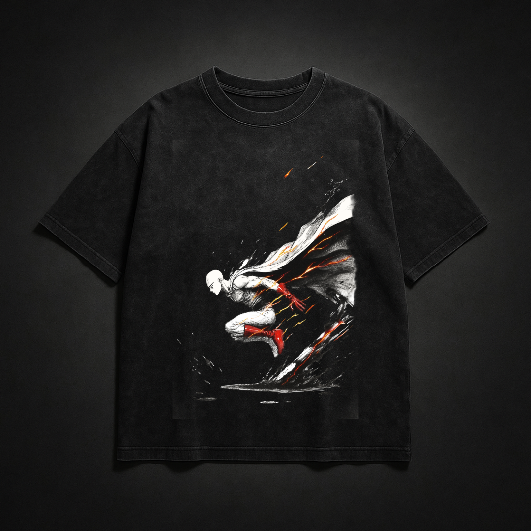 Saitama V5 Washed Tee | One Punch Man