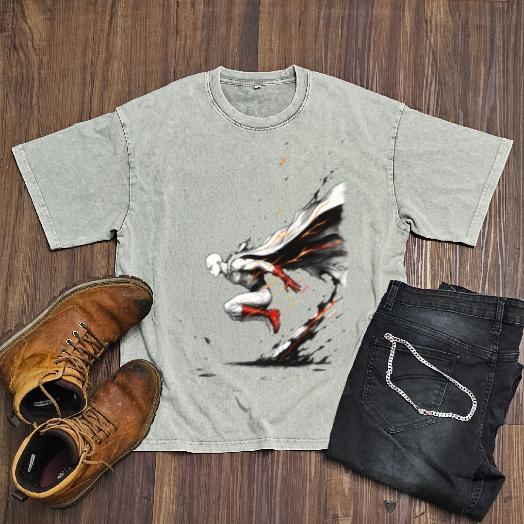 Saitama V5 Washed Tee | One Punch Man
