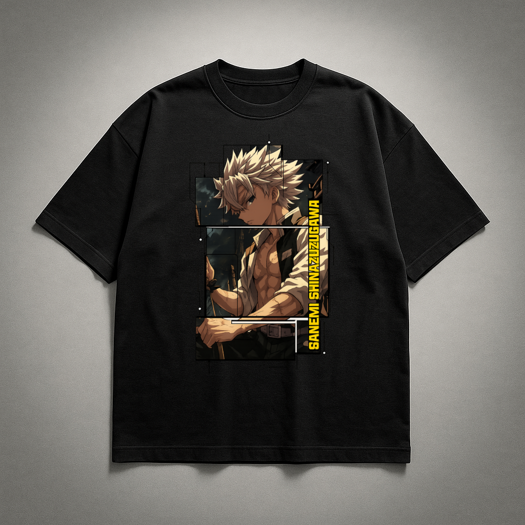 Sanemi Digital Frame Oversized T-shirt | Demon Slayer