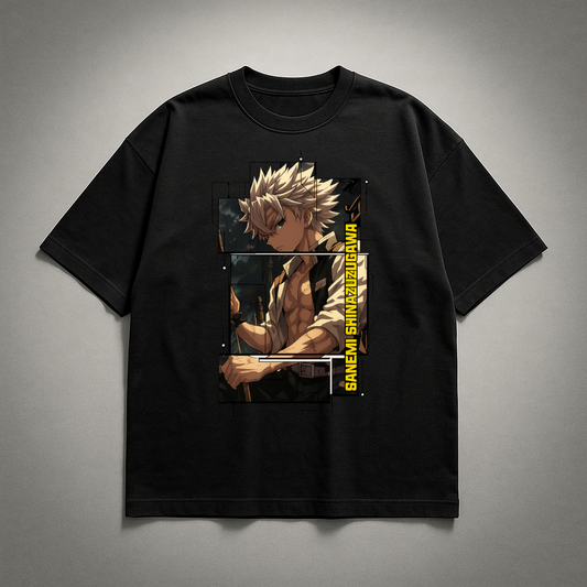 Sanemi Digital Frame Oversized T-shirt | Demon Slayer