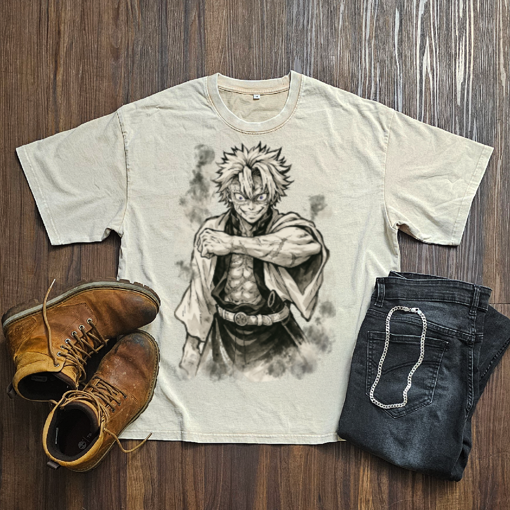 Sanemi Vintage V1 Washed Tee | Demon Slayer