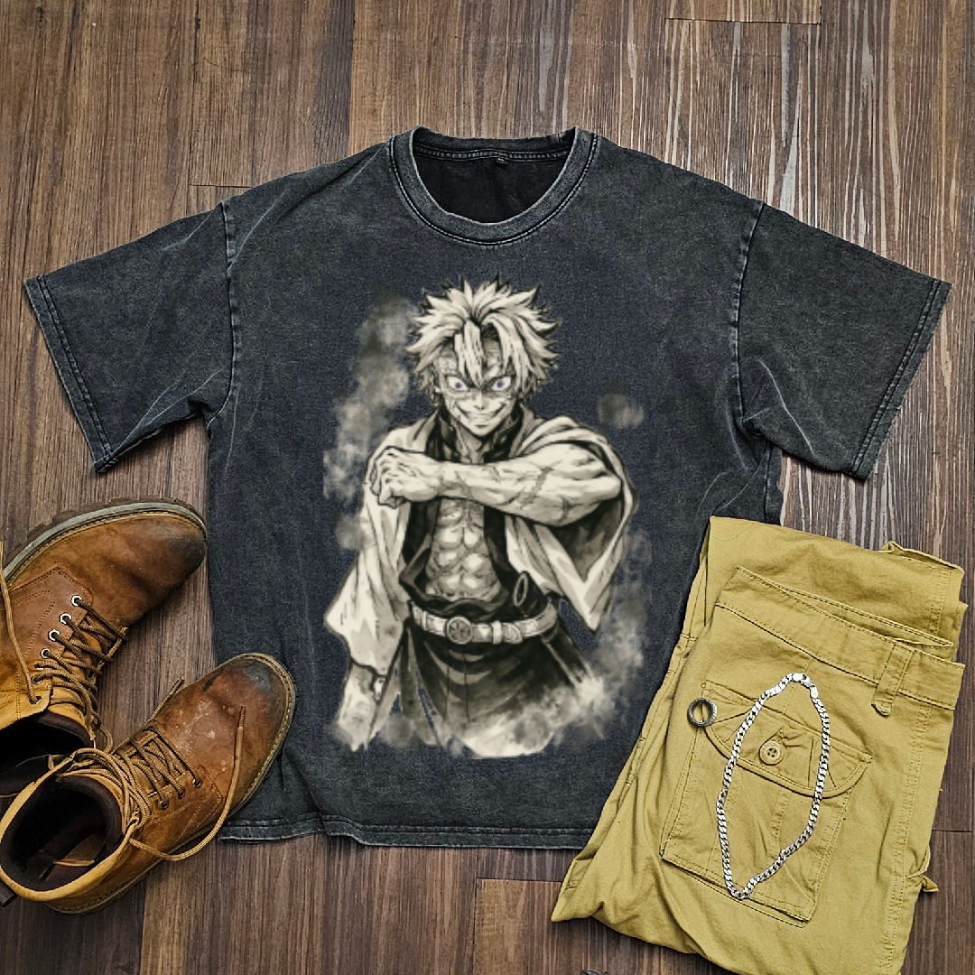 Sanemi Vintage V1 Washed Tee | Demon Slayer