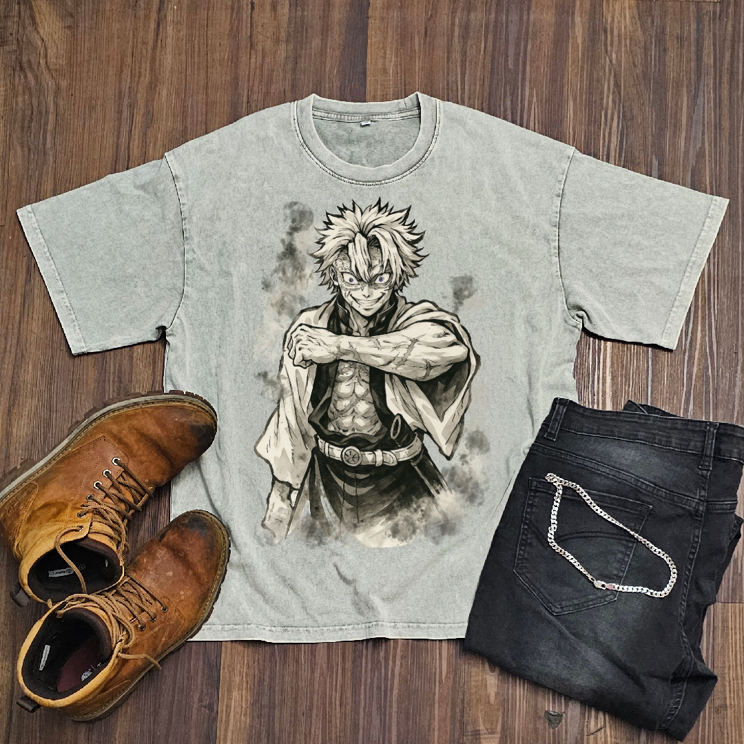 Sanemi Vintage V1 Washed Tee | Demon Slayer