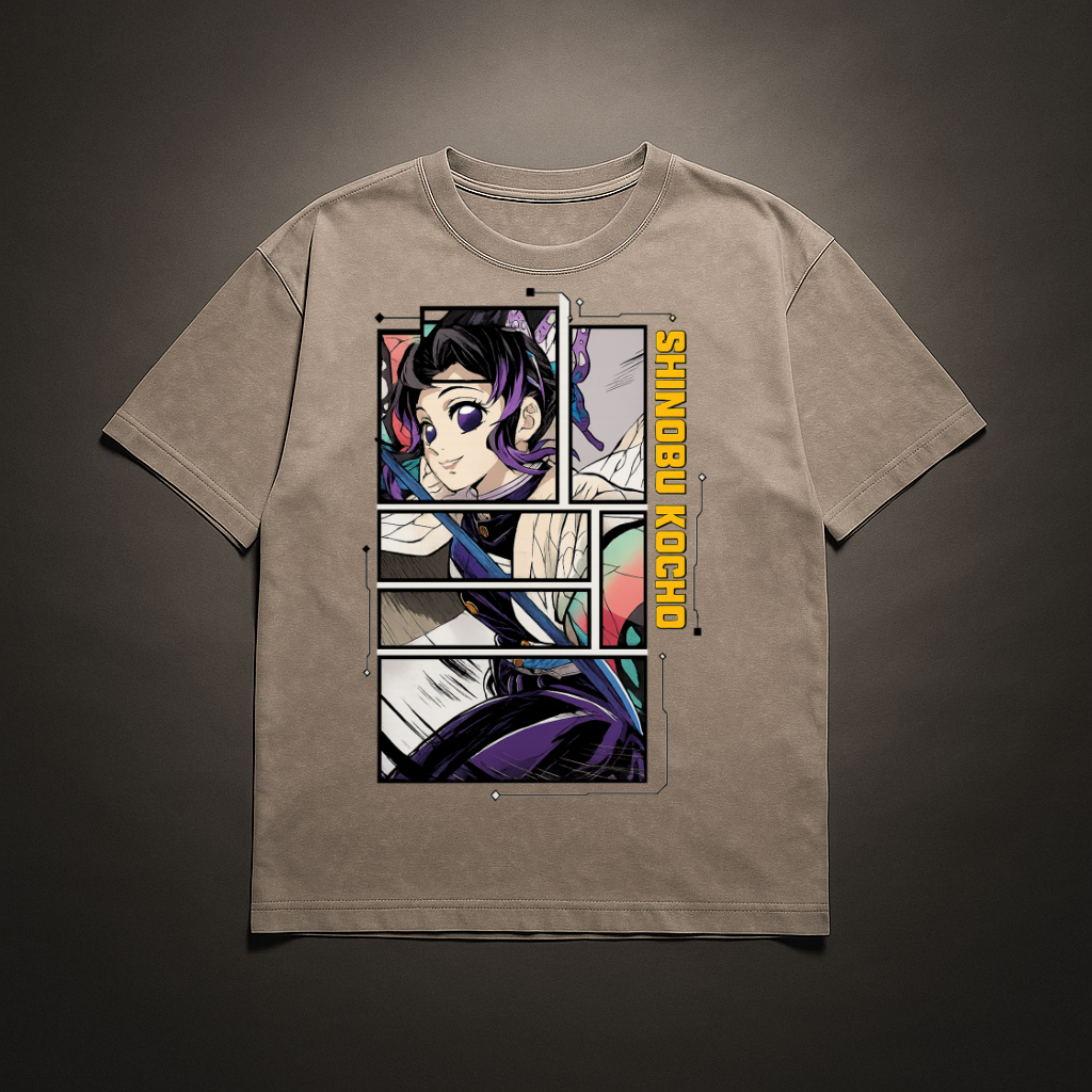 Shinobu Digital Frame Washed Tee | Demon Slayer