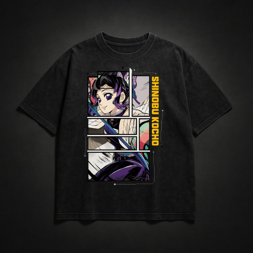 Shinobu Digital Frame Washed Tee | Demon Slayer