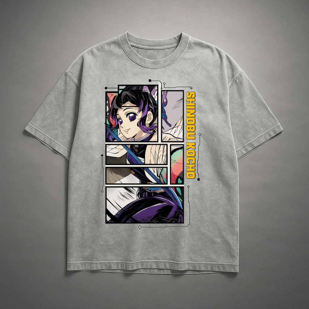 Shinobu Digital Frame Washed Tee | Demon Slayer