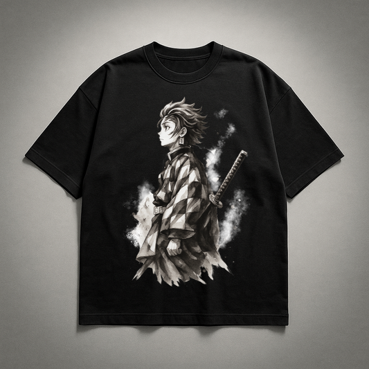 Tanjiro Vintage V1 Oversized T-shirt | Demon Slayer