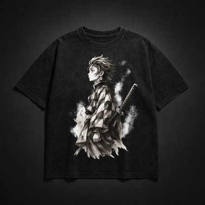 Tanjiro Vintage V1 Washed Tee | Demon Slayer