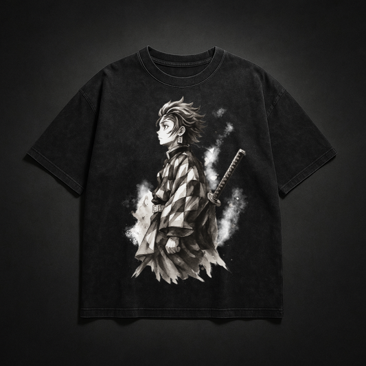 Tanjiro Vintage V1 Washed Tee | Demon Slayer