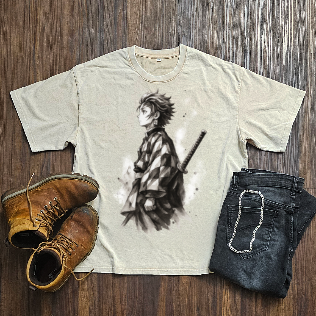 Tanjiro Vintage V1 Washed Tee | Demon Slayer