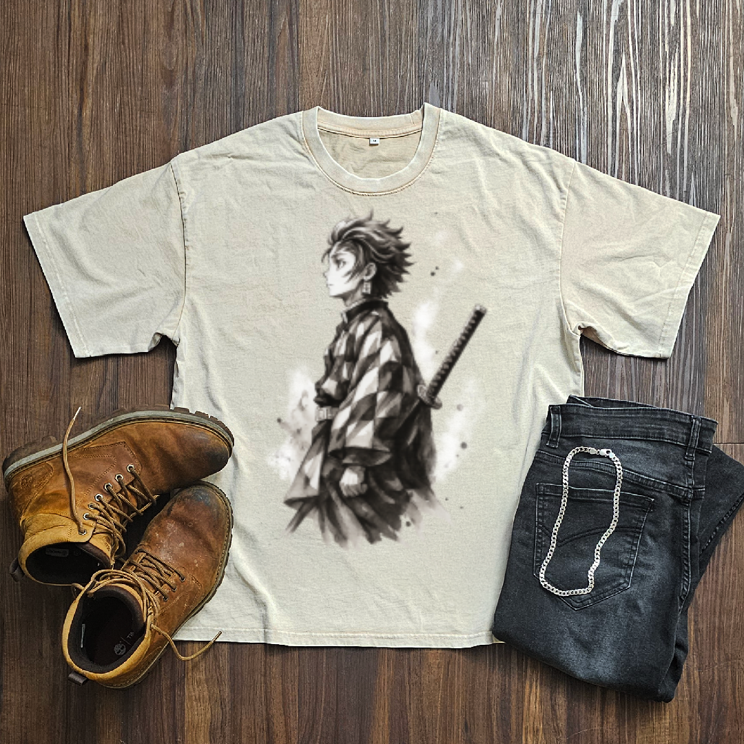 Tanjiro Vintage V1 Washed Tee | Demon Slayer