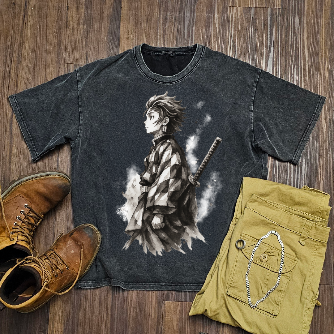 Tanjiro Vintage V1 Washed Tee | Demon Slayer