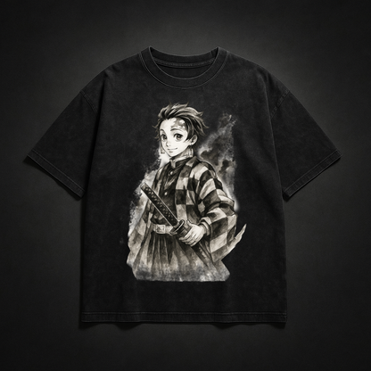Tanjiro Vintage V2 Washed Tee | Demon Slayer