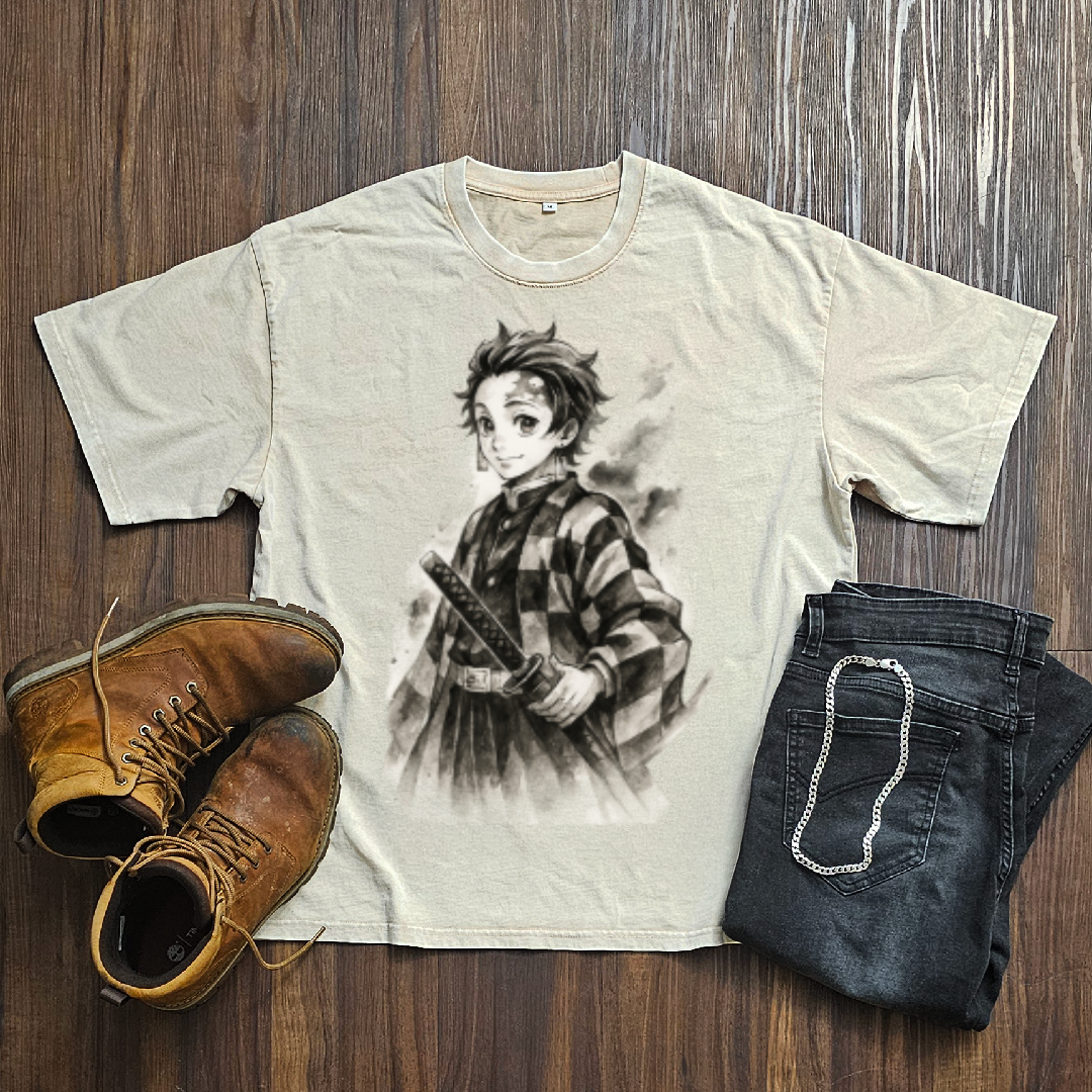 Tanjiro Vintage V2 Washed Tee | Demon Slayer