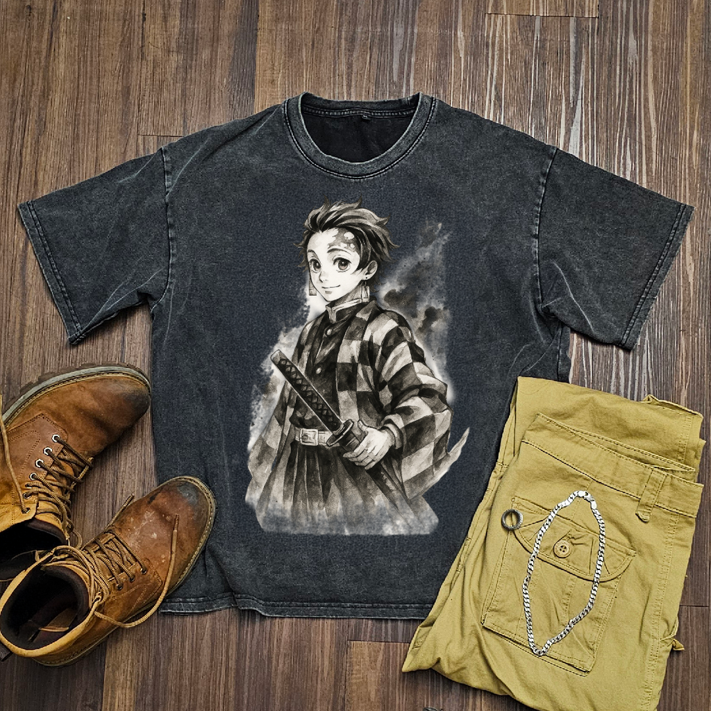 Tanjiro Vintage V2 Washed Tee | Demon Slayer