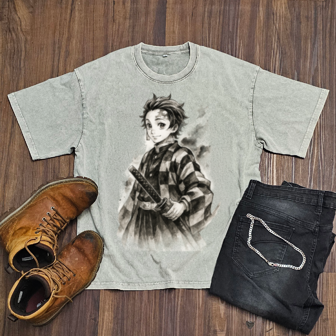 Tanjiro Vintage V2 Washed Tee | Demon Slayer