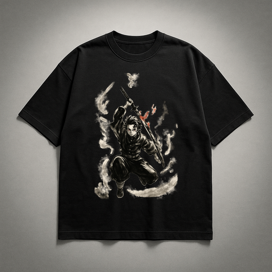 Tanjiro Vintage V3 Oversized T-shirt | Demon Slayer